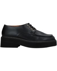 Marni Leather Smooth Calfskin Lace-up in Forest_night (Black) - Lyst