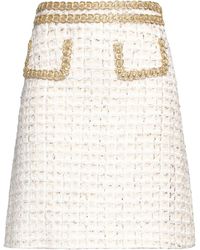 Giambattista Valli - Ivory Mini Skirt Silk, Synthetic Fibers, Cotton, Acrylic, Linen - Lyst