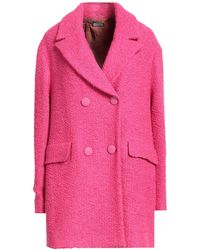 Maliparmi - Fuchsia Coat Acrylic, Cotton, Virgin Wool, Polyester, Viscose - Lyst