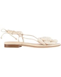 Magda Butrym - Thong Sandal Cotton, Leather - Lyst