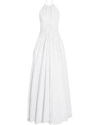 Khaite Alix Long Dress in Ivory (White) | Lyst