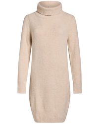 Liu Jo - Cream Mini Dress Acrylic, Polyamide, Wool, Polyester, Elastane - Lyst
