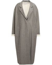 Alysi - Overcoat & Trench Coat Cotton, Virgin Wool - Lyst
