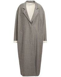 Alysi - Overcoat & Trench Coat Cotton, Virgin Wool - Lyst