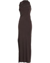 Helmut Lang - Chocolate Maxi Dress Lyocell, Elastane - Lyst