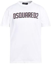 DSquared² - Logo Printed Cotton T Shirt - Lyst