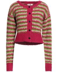 Suoli - Fuchsia Cardigan Acrylic, Alpaca Wool, Wool, Polyamide - Lyst