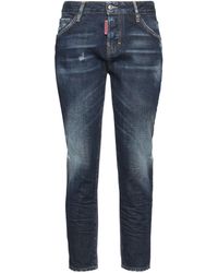 DSquared² - Jeans Cotton, Cow Leather, Elastane - Lyst