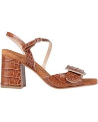 Anna F. - Tan Sandals Leather - Lyst