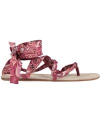 Etro - Thong Sandal Textile Fibers, Leather - Lyst