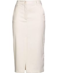 Twinset - Ivory Midi Skirt Polyester, Viscose, Elastane - Lyst