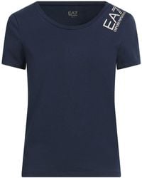 EA7 - T-Shirt Cotton, Elastane - Lyst