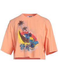 MSGM - T-Shirt Cotton - Lyst