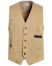 Berna - Khaki Tailored Vest Cotton, Elastane - Lyst