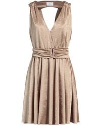 Nenette - Sand Mini Dress Polyester - Lyst
