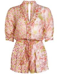 Poupette - Playsuit Silk, Viscose - Lyst