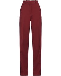 Quira - Burgundy Pants Virgin Wool, Mohair Wool - Lyst