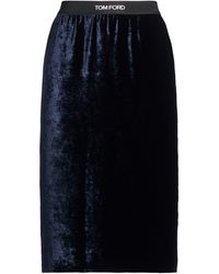 Tom Ford - Midnight Midi Skirt Viscose, Silk, Elastane - Lyst