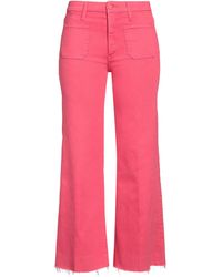 Mother - Fuchsia Jeans Cotton, Polyester, Elastane - Lyst