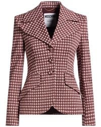 Moschino - Brick Blazer Polyamide, Elastane - Lyst