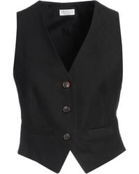 Brunello Cucinelli - Tailored Vest Viscose, Linen, Brass - Lyst