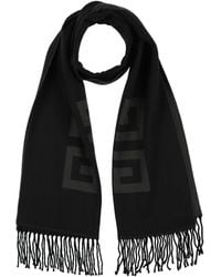 Givenchy - Fringed Wool Logo Scarf - Lyst