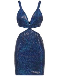 ViCOLO - Bright Mini Dress Nylon, Metallic Polyester, Elastane - Lyst