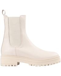 Bianca Di - Ivory Ankle Boots Calfskin - Lyst