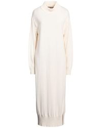 Akep - Cream Mini Dress Viscose, Merino Wool, Recycled Polyamide, Cashmere - Lyst