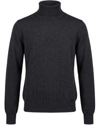 Alpha Studio - Charcoal Turtleneck Merino Wool - Lyst