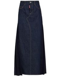 DSquared² - Maxi Skirt Virgin Wool, Cotton - Lyst
