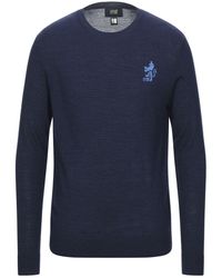 Roberto Cavalli Pullover in Blau für Herren Herren Bekleidung Pullover und Strickware Rundhals Pullover 