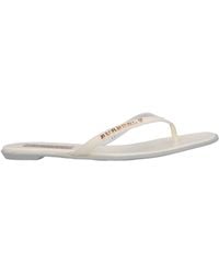 Burberry Toe Strap Sandal - White