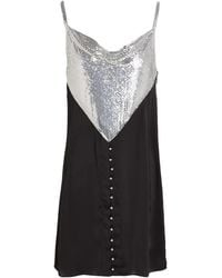 Rabanne - Mini Dress Polyester, Aluminum - Lyst