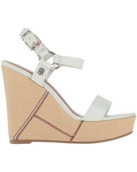 tommy hilfiger white wedge sandals