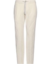 PT Torino - Cream Pants Cotton, Elastane - Lyst