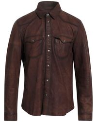 John Varvatos - Dark Shirt Sheepskin - Lyst