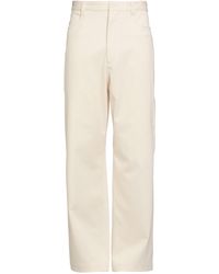 Dior - Ivory Pants Cotton, Cashmere, Polyamide, Elastane, Calfskin - Lyst