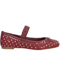 Carrano - Burgundy Ballet Flats Leather - Lyst