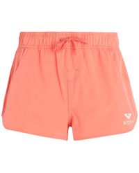 ROXY ROXY LIFE By QUICKSILVER Size 4 Adjustable 32' Waist Ladies Bright Orange Shorts 