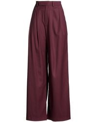 ViCOLO - Burgundy Pants Polyester, Viscose, Elastane - Lyst