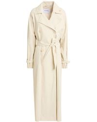 Max Mara - Sfilata Ivory Overcoat & Trench Coat Linen - Lyst