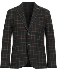 L.B.M. 1911 - Dark Blazer Cotton, Wool, Polyamide - Lyst
