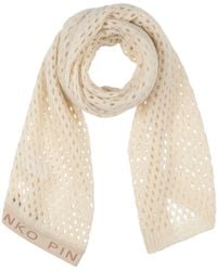 Pinko - Cream Scarf Acrylic, Polyamide, Alpaca Wool - Lyst