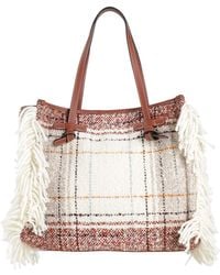 Gianni Chiarini - Handbag Textile Fibers, Leather - Lyst