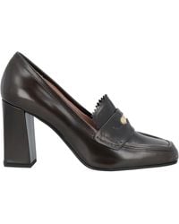 Pollini - Glossed-Leather Square-Toe Penny Loafers - Lyst