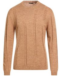 Officina 36 - Camel Sweater Acrylic, Polyamide, Viscose, Wool - Lyst