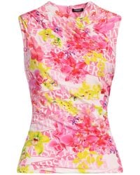 Versace - Sleeveless Printed Top - Lyst