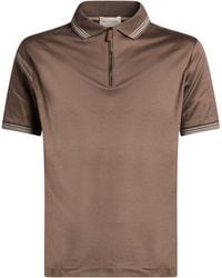 Paul & Shark - Taupe Polo Shirt Cotton, Lyocell - Lyst