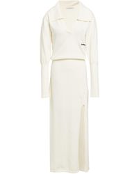 hinnominate - Ivory Maxi Dress Viscose, Polyester, Polyamide - Lyst